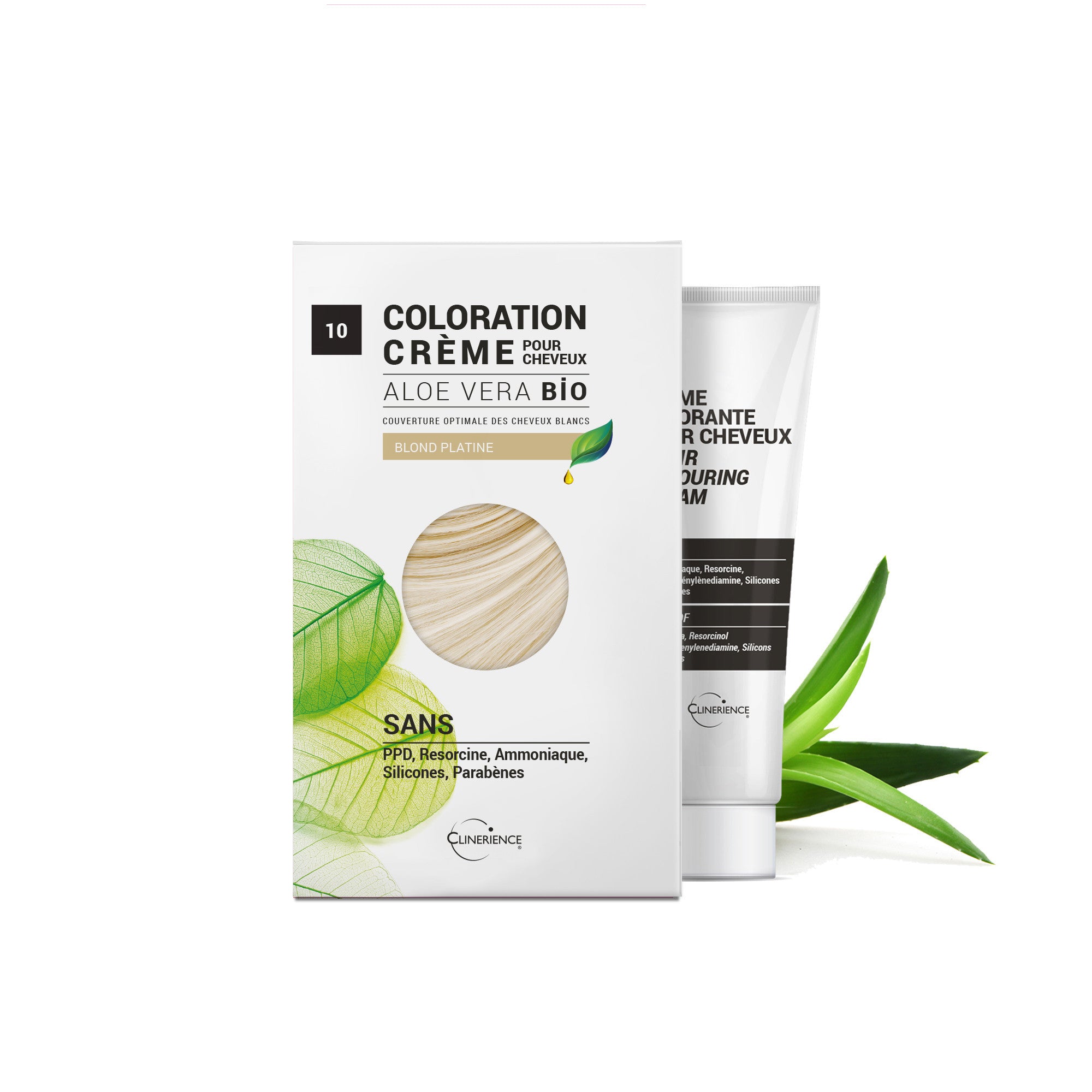 PLATINUM BLONDE N°10 - ORGANIC ALOE VERA CREAM HAIR COLOR