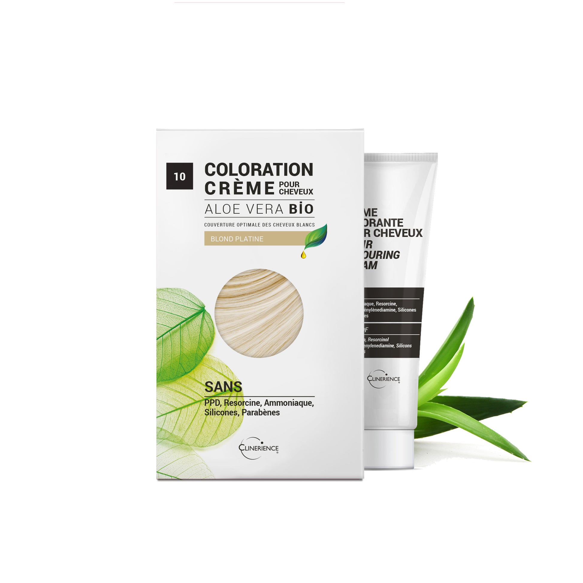PLATINUM BLONDE N°10 - ORGANIC ALOE VERA CREAM HAIR COLOR
